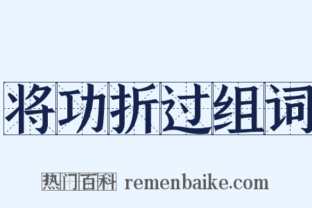 将功折过组词是什么意思的图片